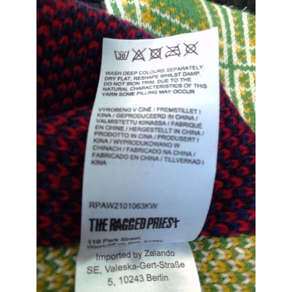 Y2K The Ragged Priest Tartan Plaid Cropped Red Green Sweater Vest M - Picture 7 of 10